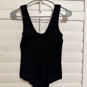 Abercrombie & Fitch Black Ribbed Bodysuit